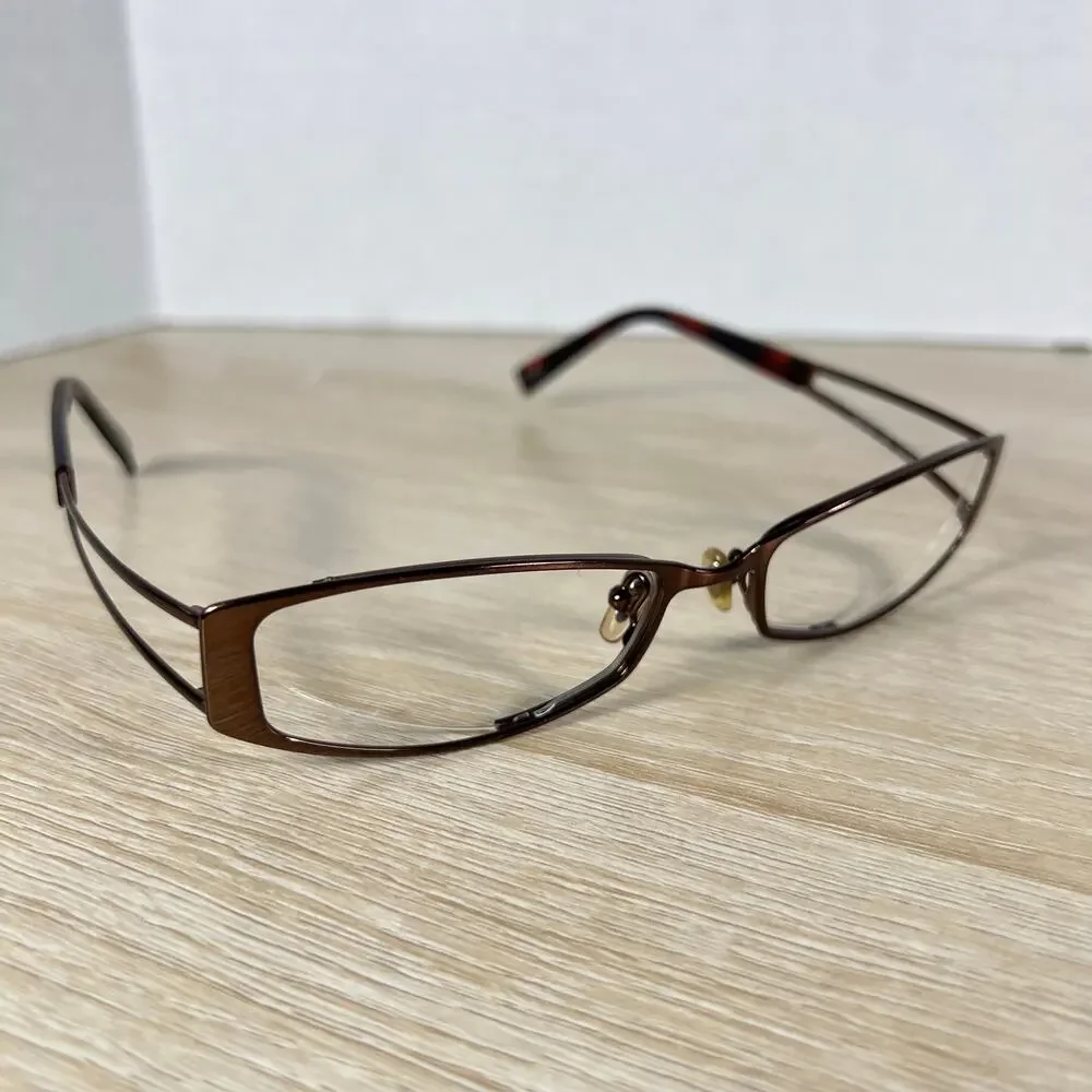 Ray-Ban RB6128 2511 Eyeglasses Brown Metal Frames Only 52-18-135 Made in Italy